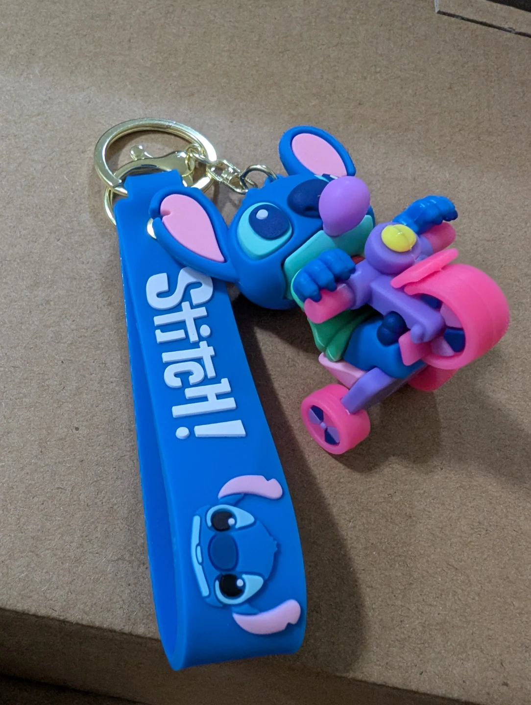 Stitch! Keychain with Rollerblades Charm