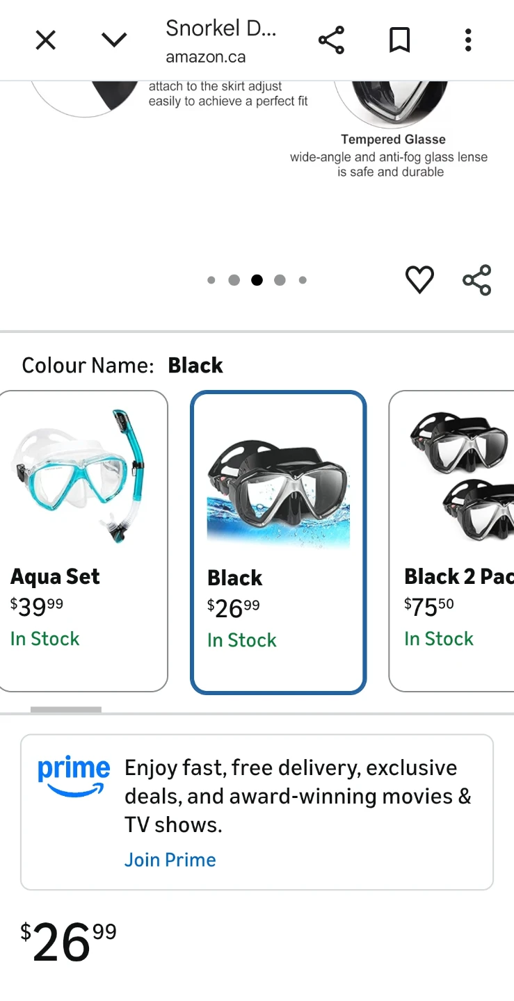 EXP VISION Scuba Diving Mask - Black - photo 2