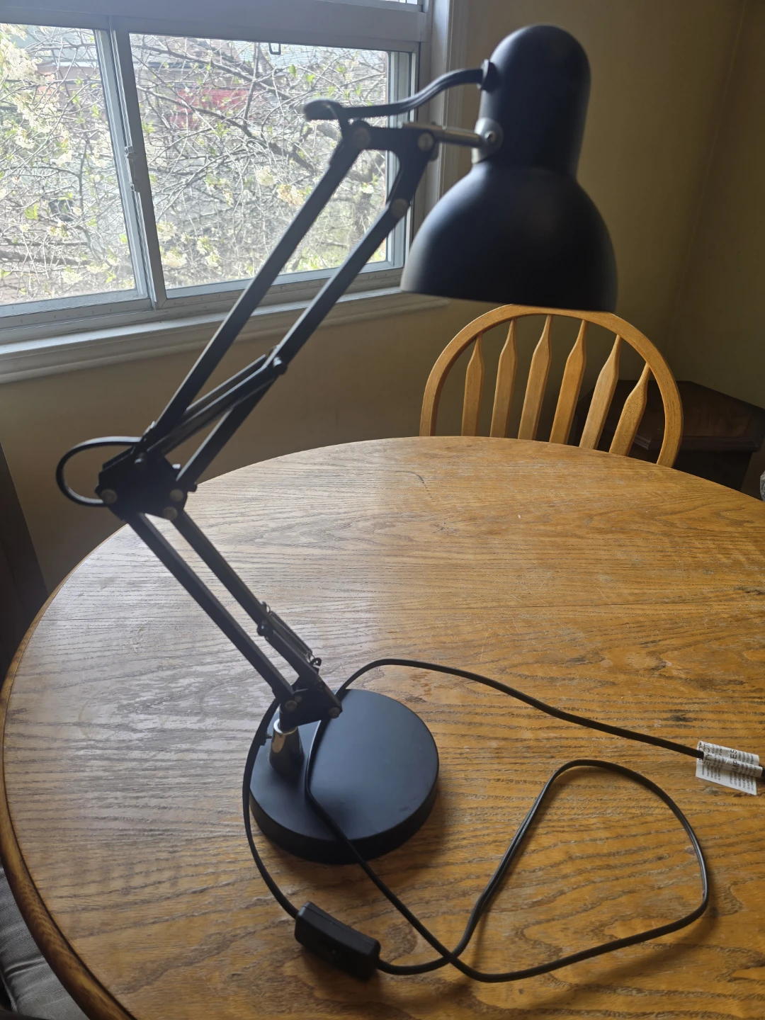 Black Swing Arm Desk Lamp