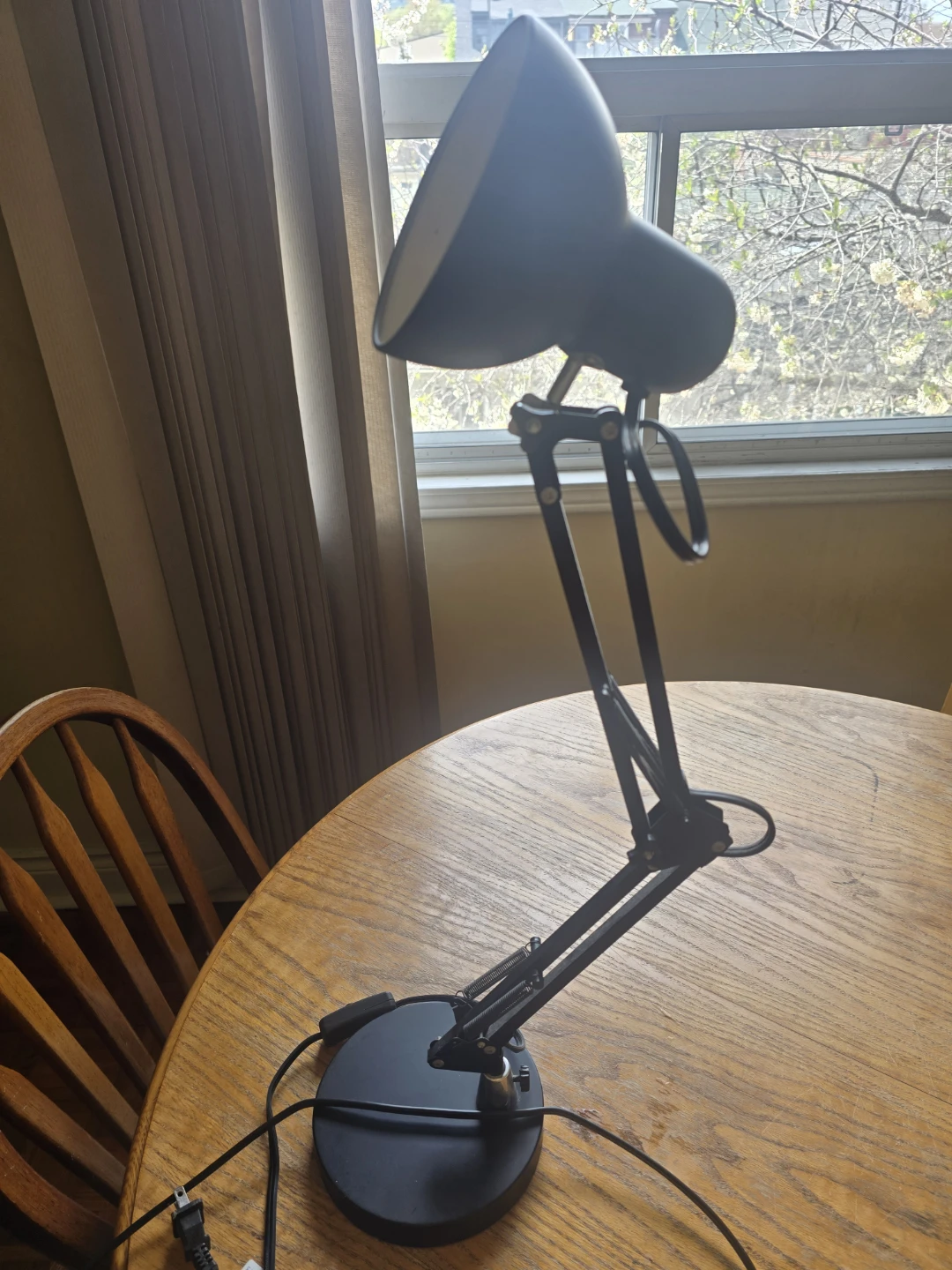 Black Swing Arm Desk Lamp - photo 2