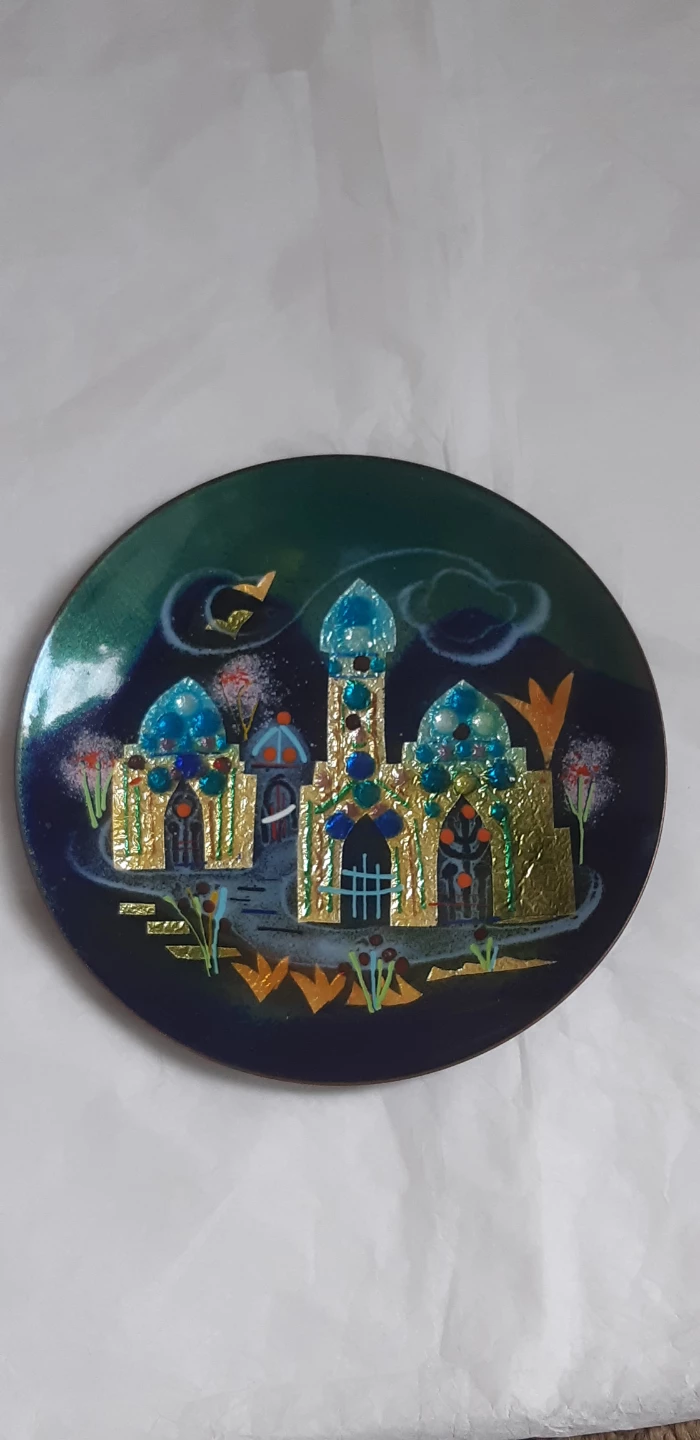 Handmade Copper Enamel Plate