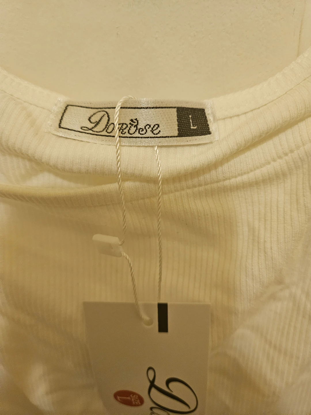 Dorose White Sheer Sleeve Top Size L - photo 2