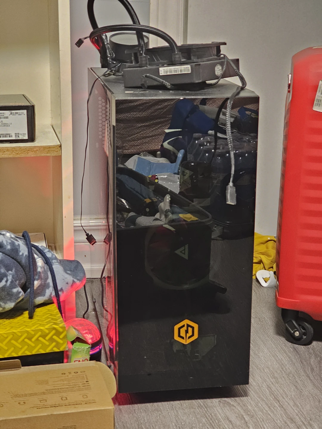 Black PC Case with Cooler