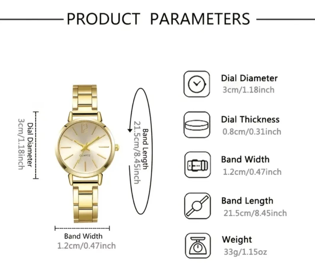 Gold Tone Watch and Bracelet Set - photo 2