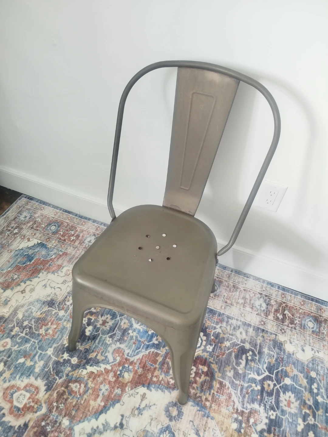 Set of four metal chairs