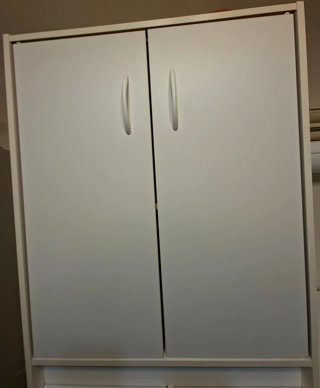 White Double Door Storage Cabinet