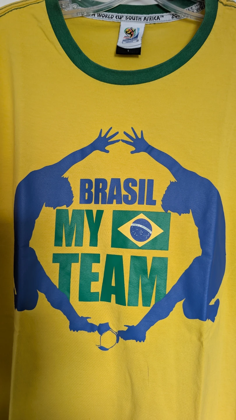 Retro FIFA 2010 World Cup South Africa BRASIL T-shirt - photo 2