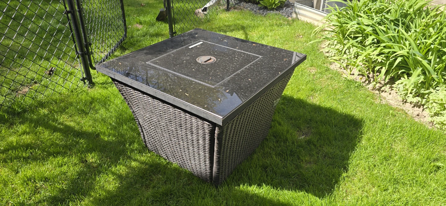 Propane fire table