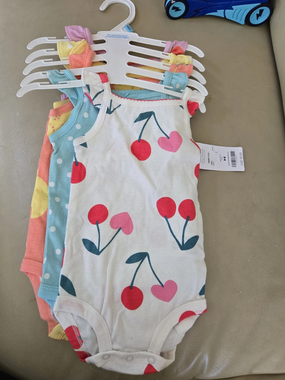 Baby Bodysuits - Cherry Print (Set of 5)