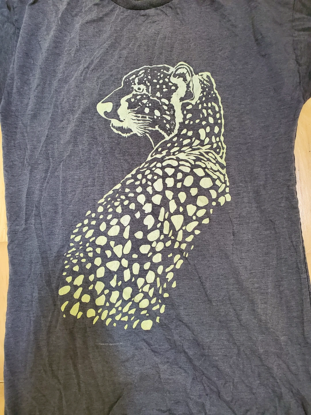 Grey T-Shirt with Cheetah Graphic - photo 2