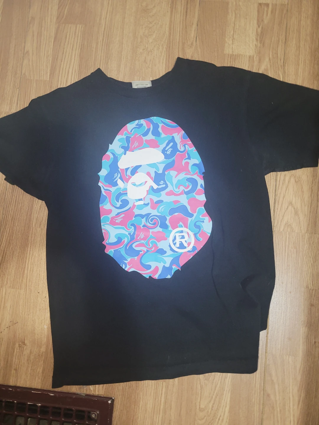 BAPE ABC Camo Ape Head T-Shirt Black