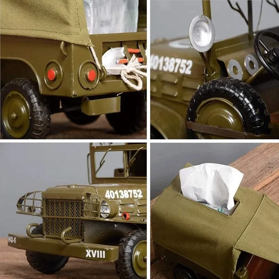 Vintage Military Truck Tissue Box Holder - photo 2