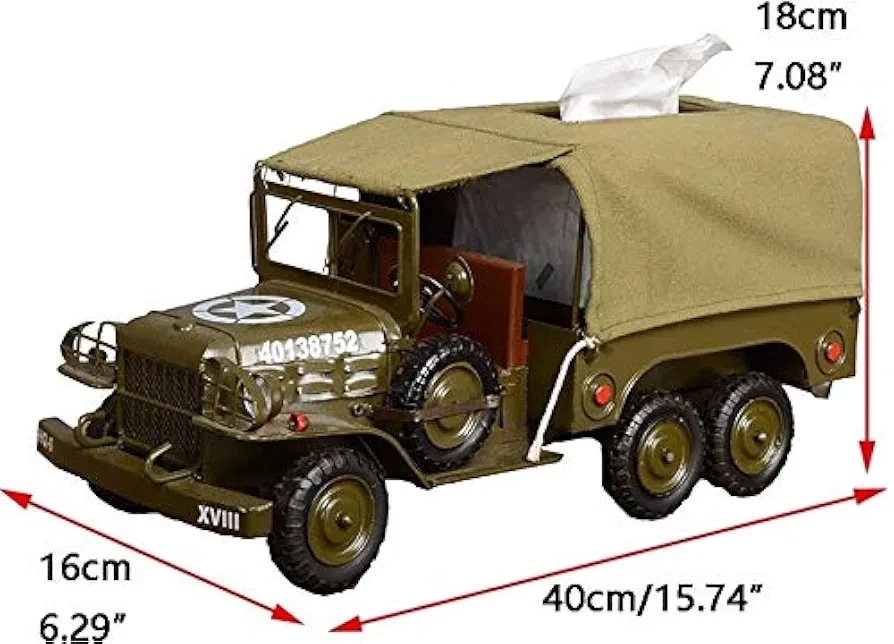 Vintage Military Truck Tissue Box Holder - photo 3