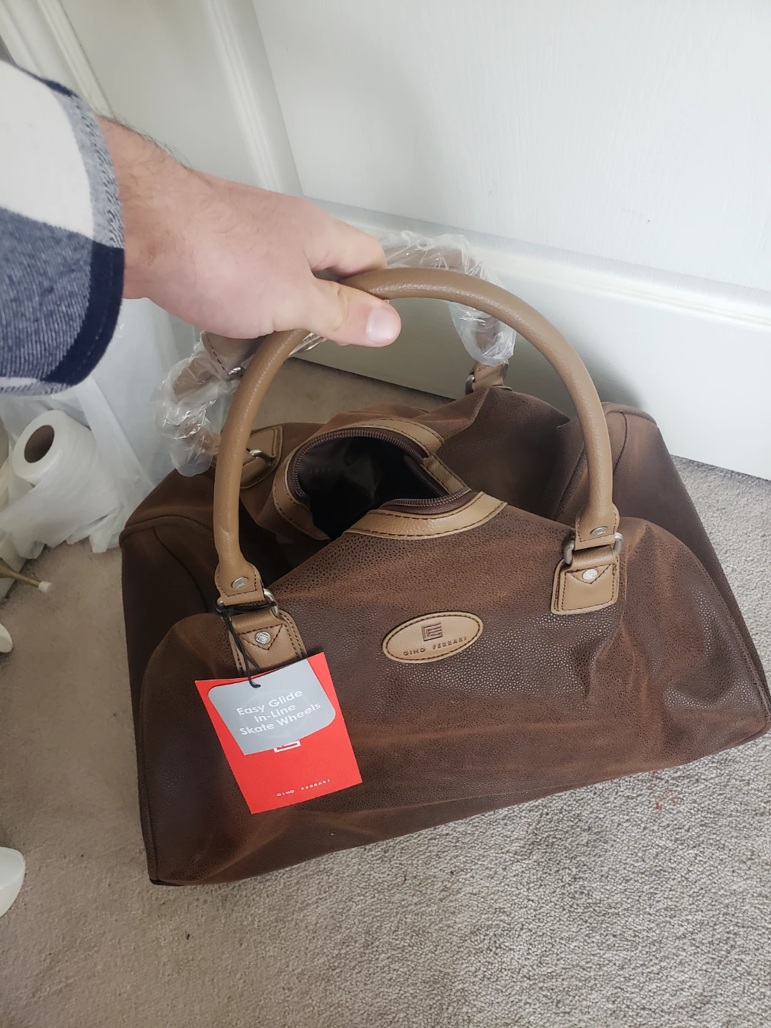 Dino Ferreani Brown Rolling Suitcase/Duffle Bag - photo 2