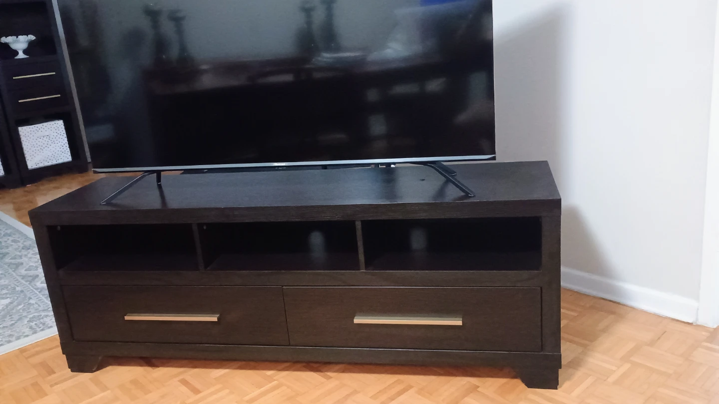 Espresso TV Stand with Drawers