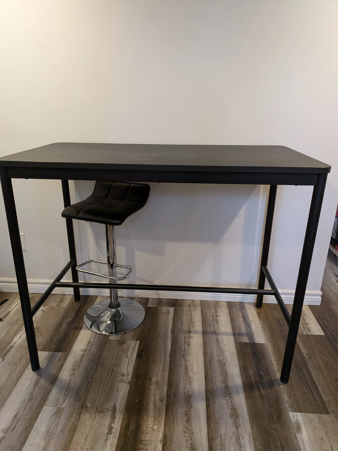 Black Bar Table with 2 Swivel Stools - photo 4