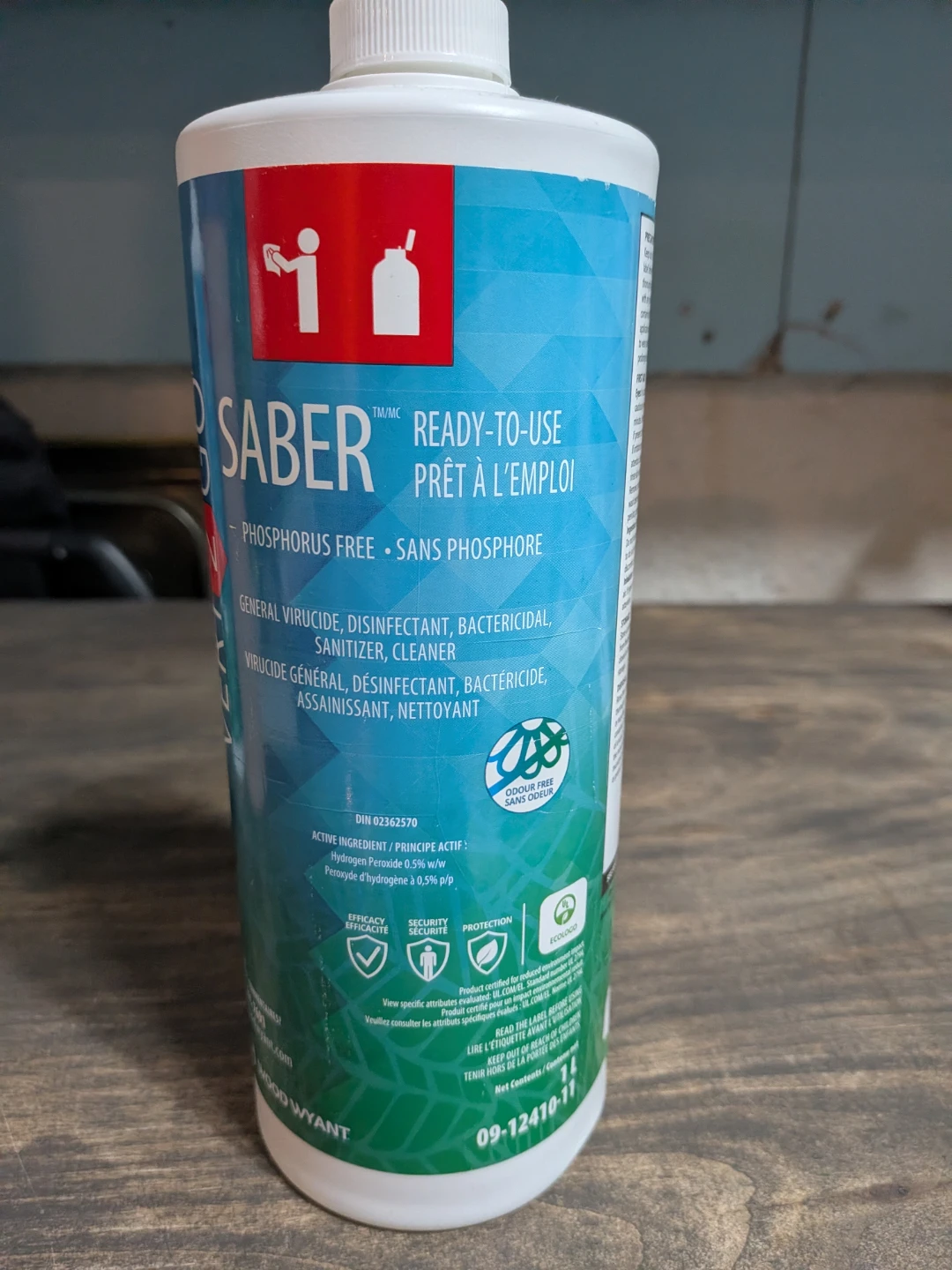 Saber Vert 2 Go Ready-to-Use Disinfectant Cleaner 1L - photo 2