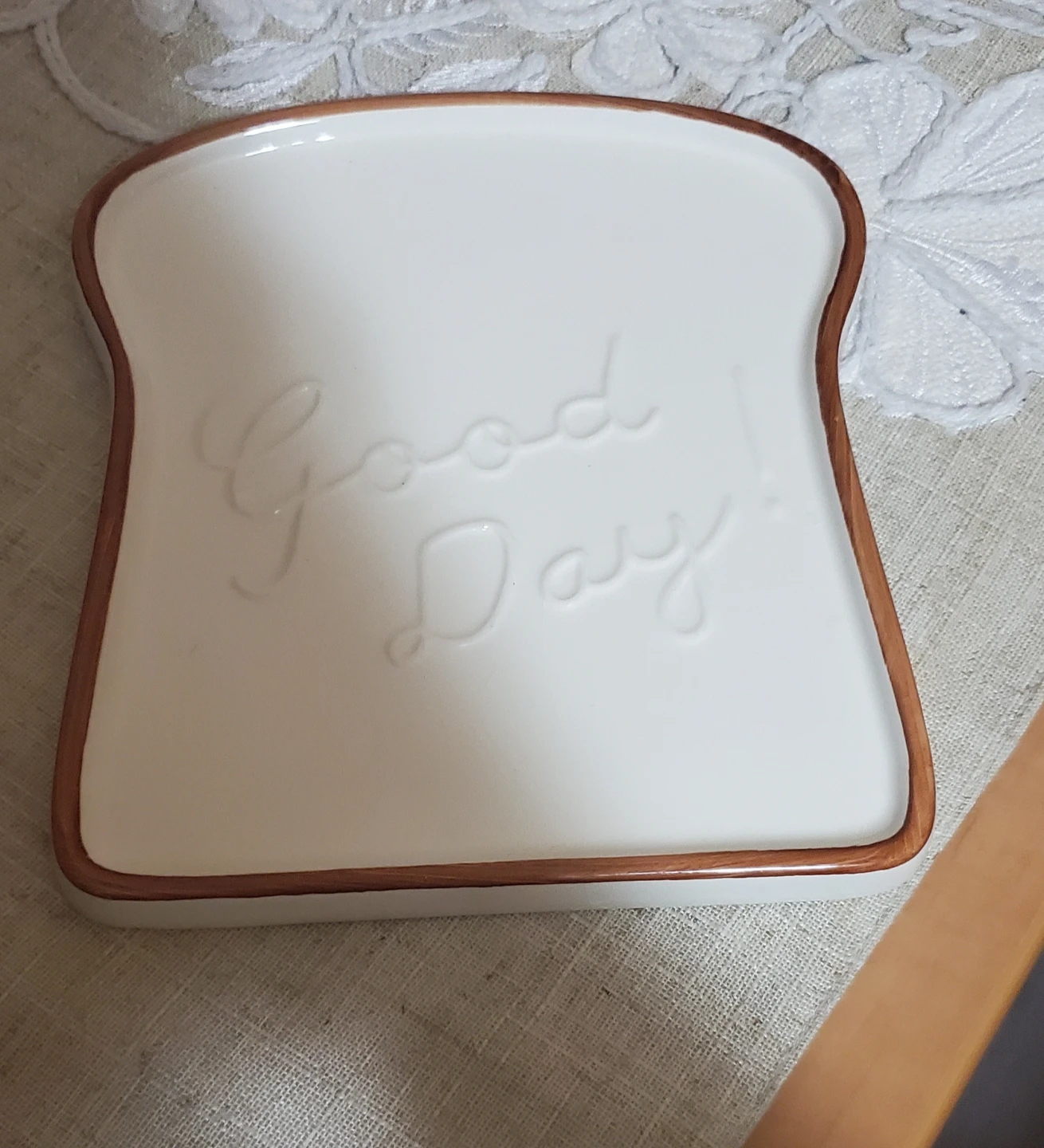 Ceramic Toast Slice Plate
