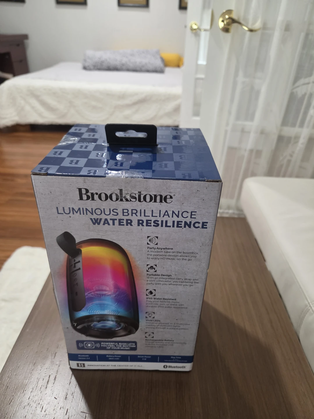 Brookstone Luminous Brilliance Water Resilience Portable Speaker