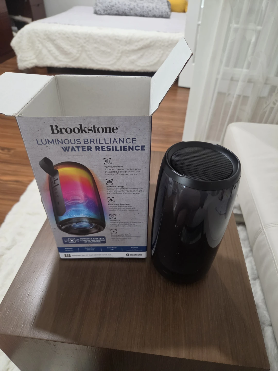 Brookstone Luminous Brilliance Water Resilience Portable Speaker - photo 3