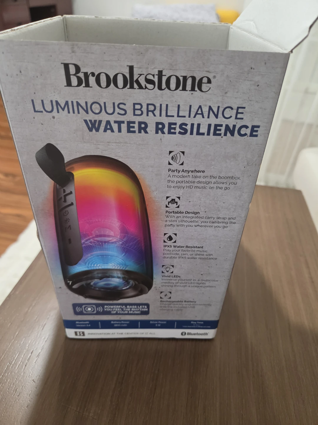 Brookstone Luminous Brilliance Water Resilience Portable Speaker - photo 4