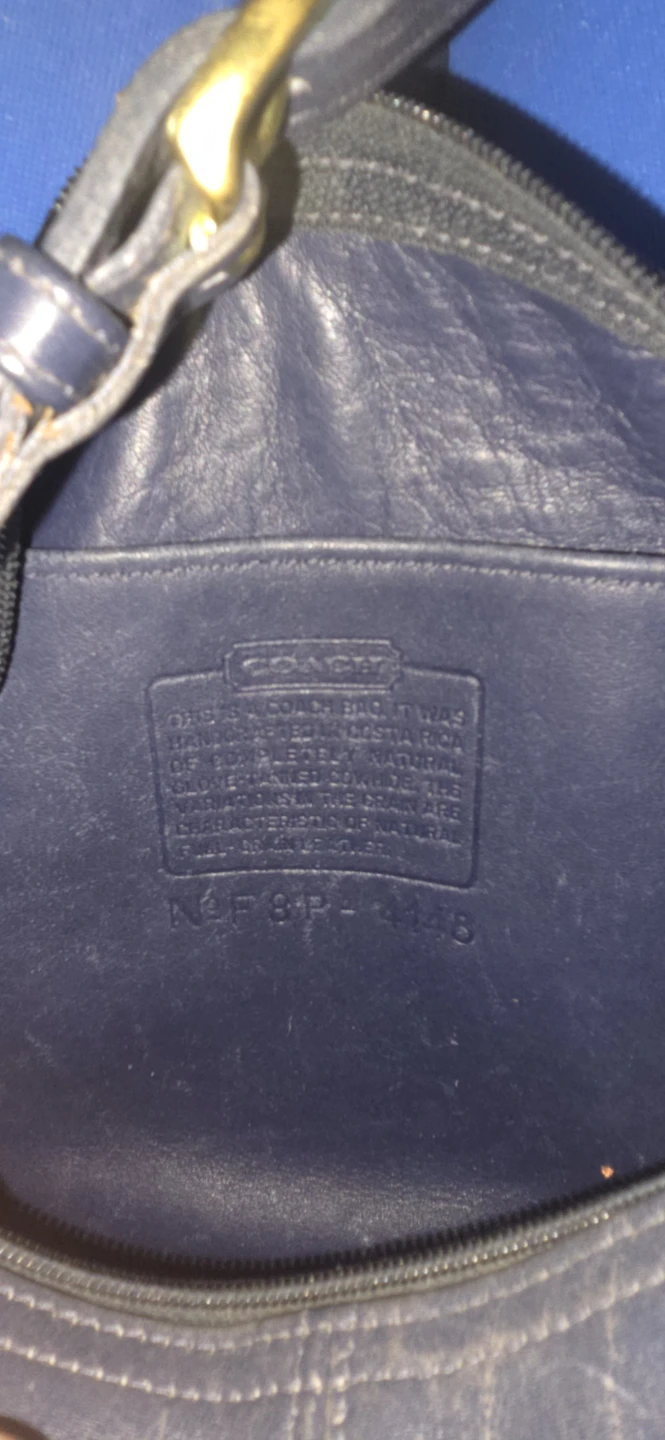 Coach Navy Leather Shoulder Bag - photo 2