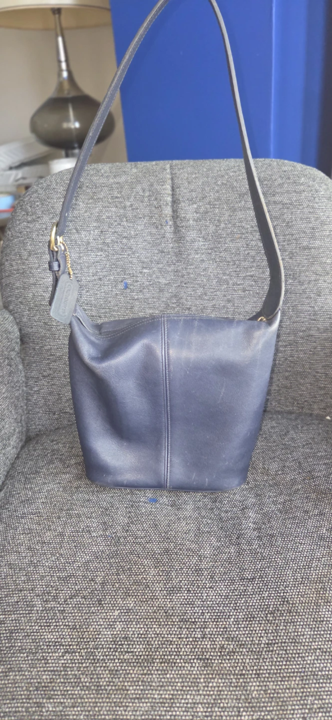 Coach Navy Leather Shoulder Bag - photo 3