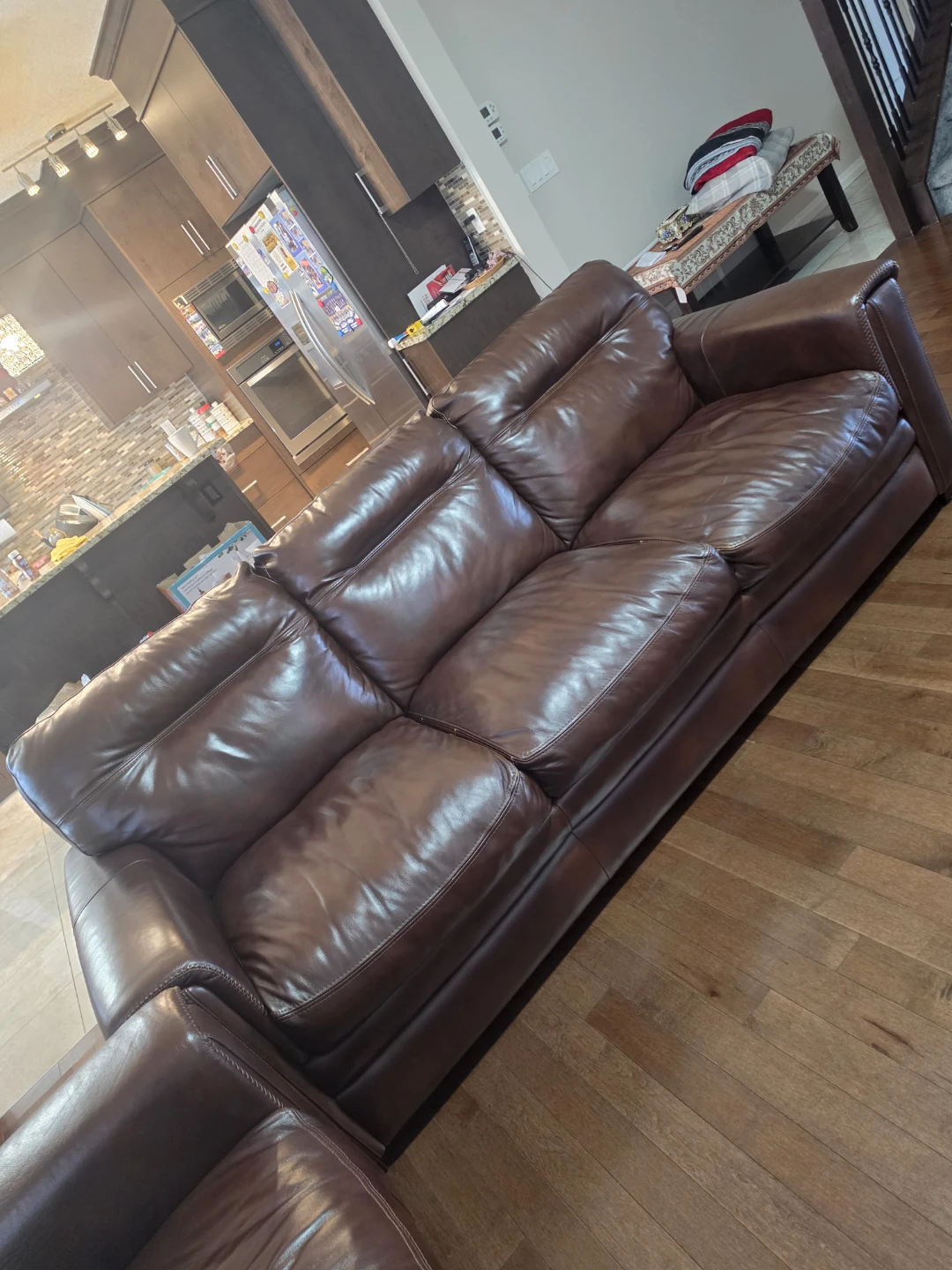 Brown Leather Sofa