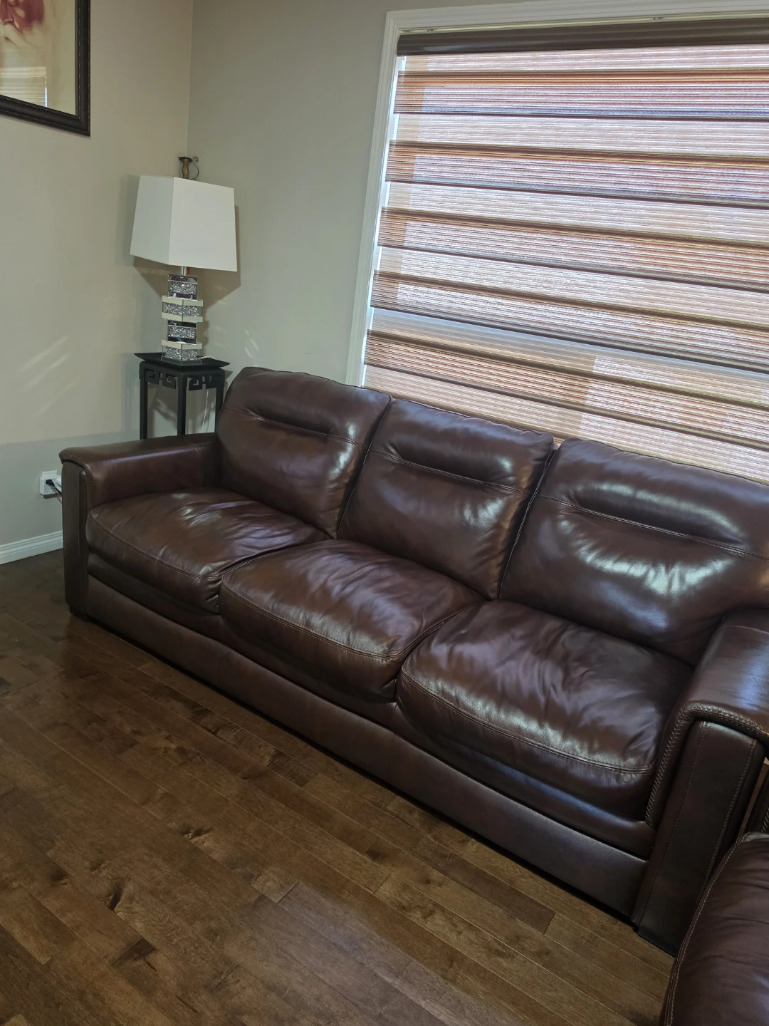 Brown Leather Sofa - photo 2