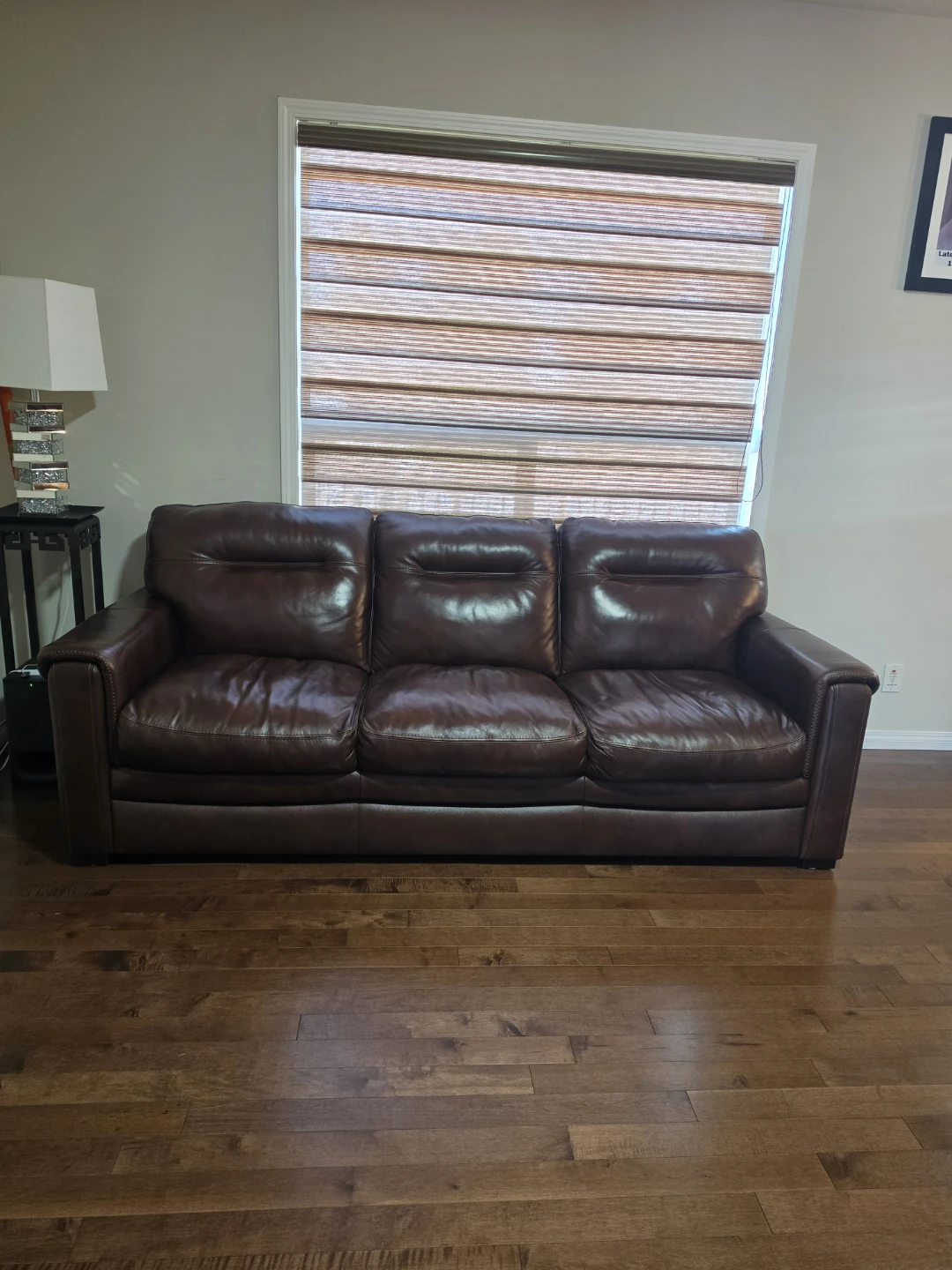 Brown Leather Sofa - photo 3