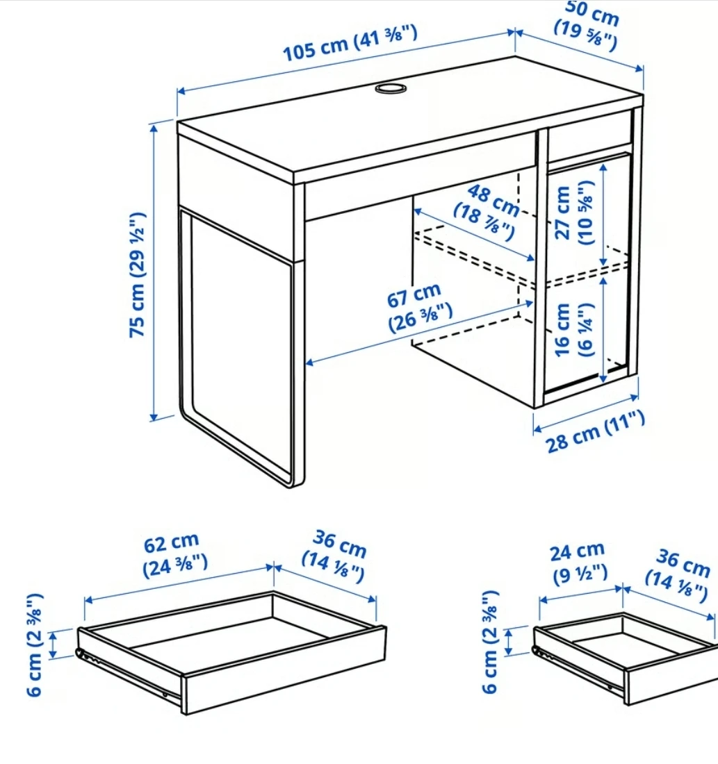 IKEA MICKE Desk - White - photo 2