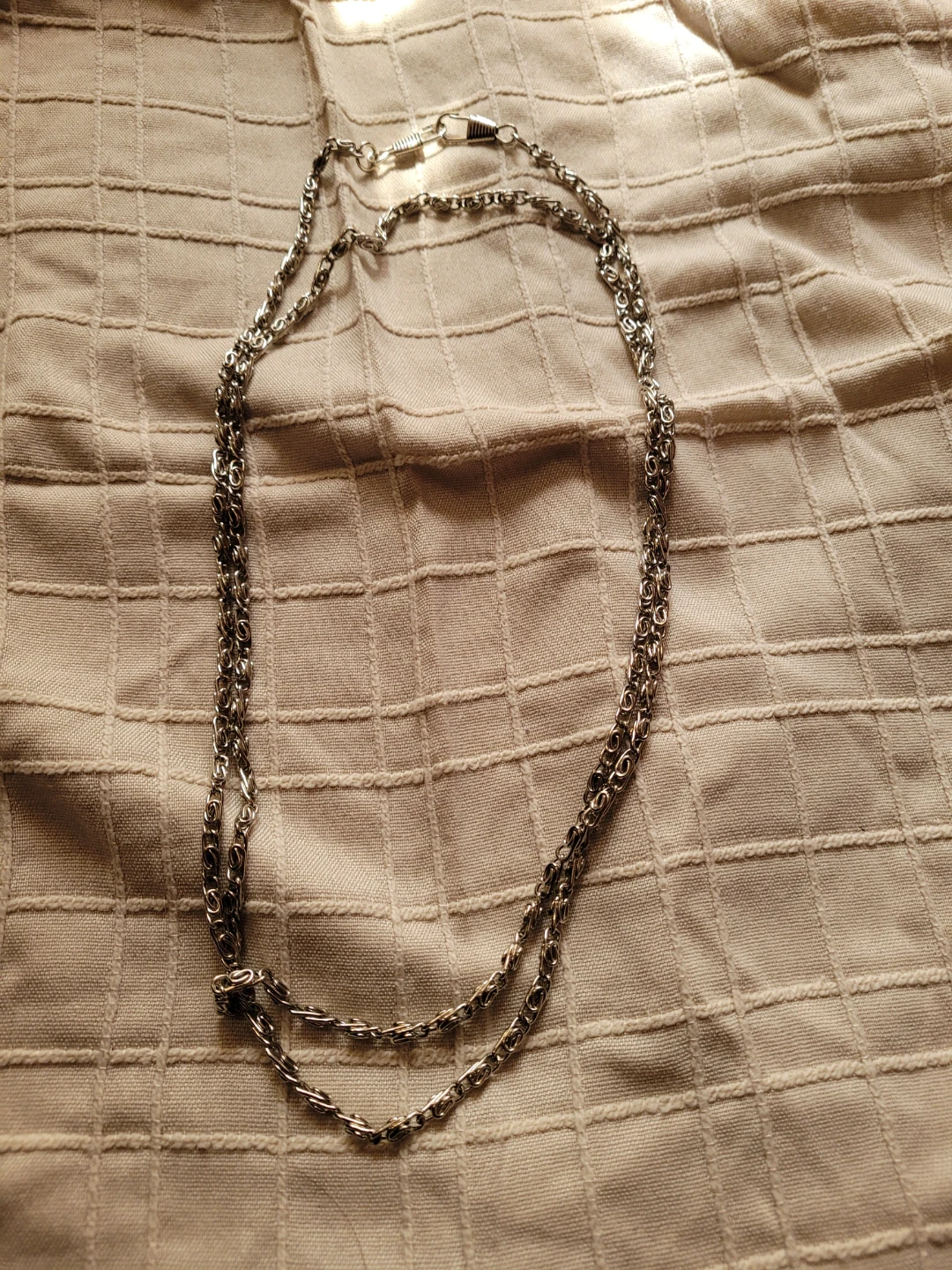 Silver-tone layered chain necklace - photo 2