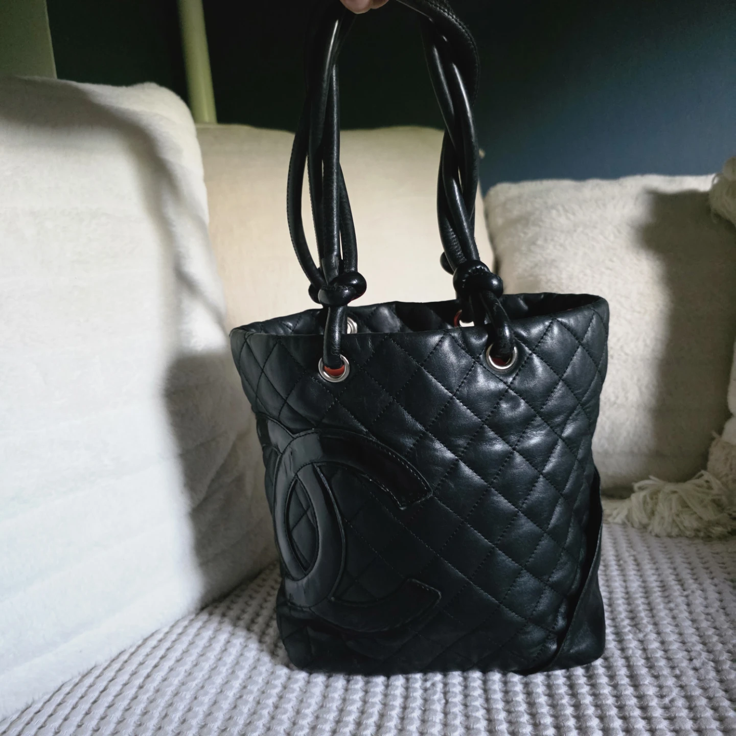 Chanel Black Quilted Leather Hobo Bag