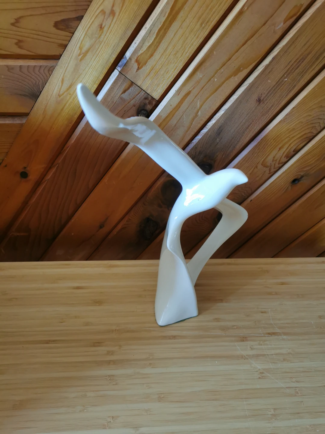 Vintage Mid Century Abstract Seagull Sculpture – Bird in Flight - photo 3