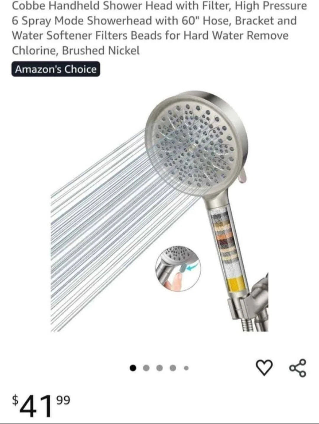 Cobbe Handheld Shower Head - Chrome