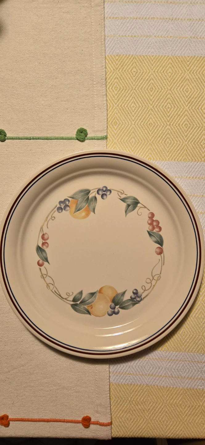 Oval Fruit Pattern Plate 4x