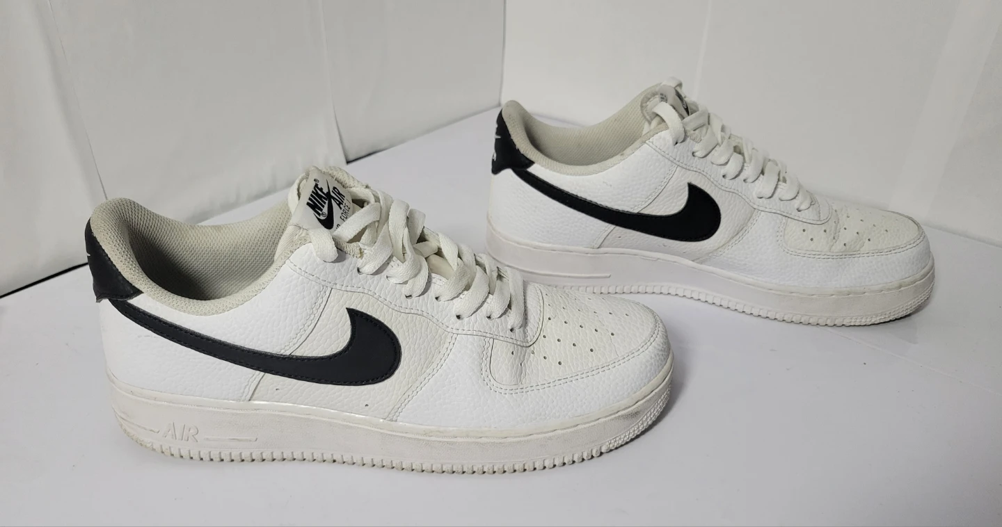 Nike Air Force 1 White Black Sneakers, size 9,5 (78) - photo 4