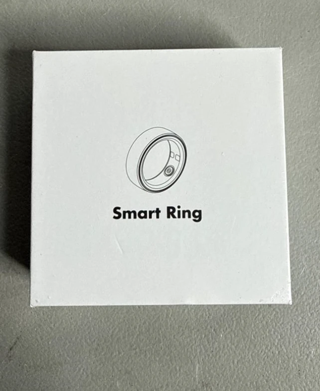 LuckRing Smart Ring - Size 8, color black with golden rim - photo 5