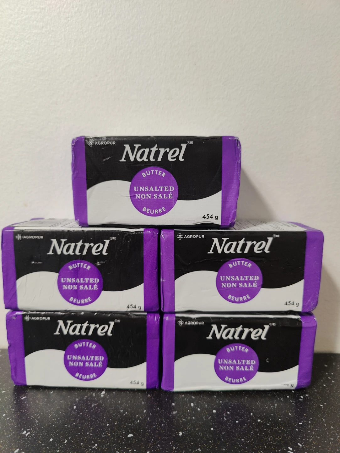 Natrel Unsalted Butter - 5 x 454g