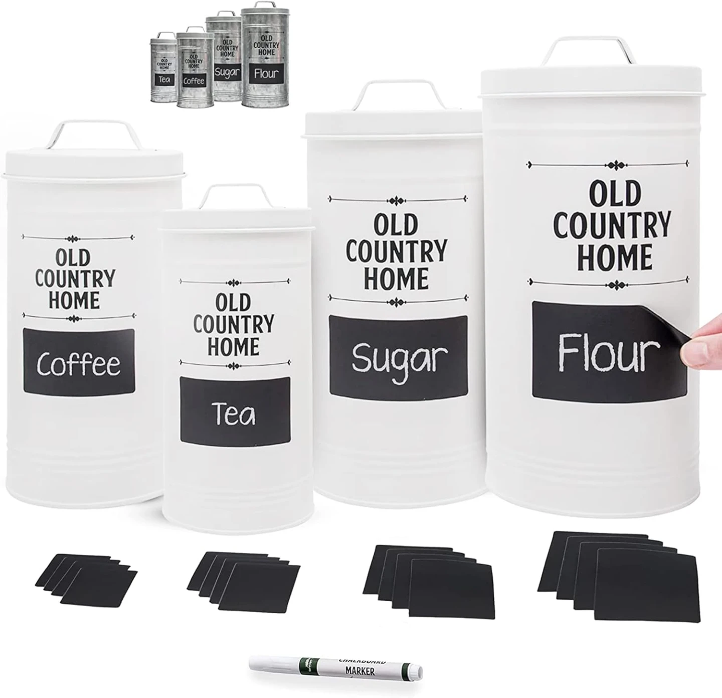 Old Country Home Farmhouse Canister Set (Set of 4)