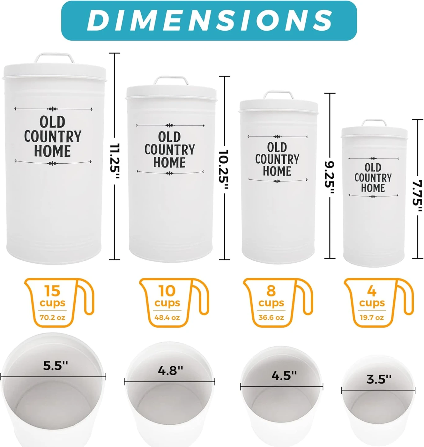 Old Country Home Farmhouse Canister Set (Set of 4) - photo 2