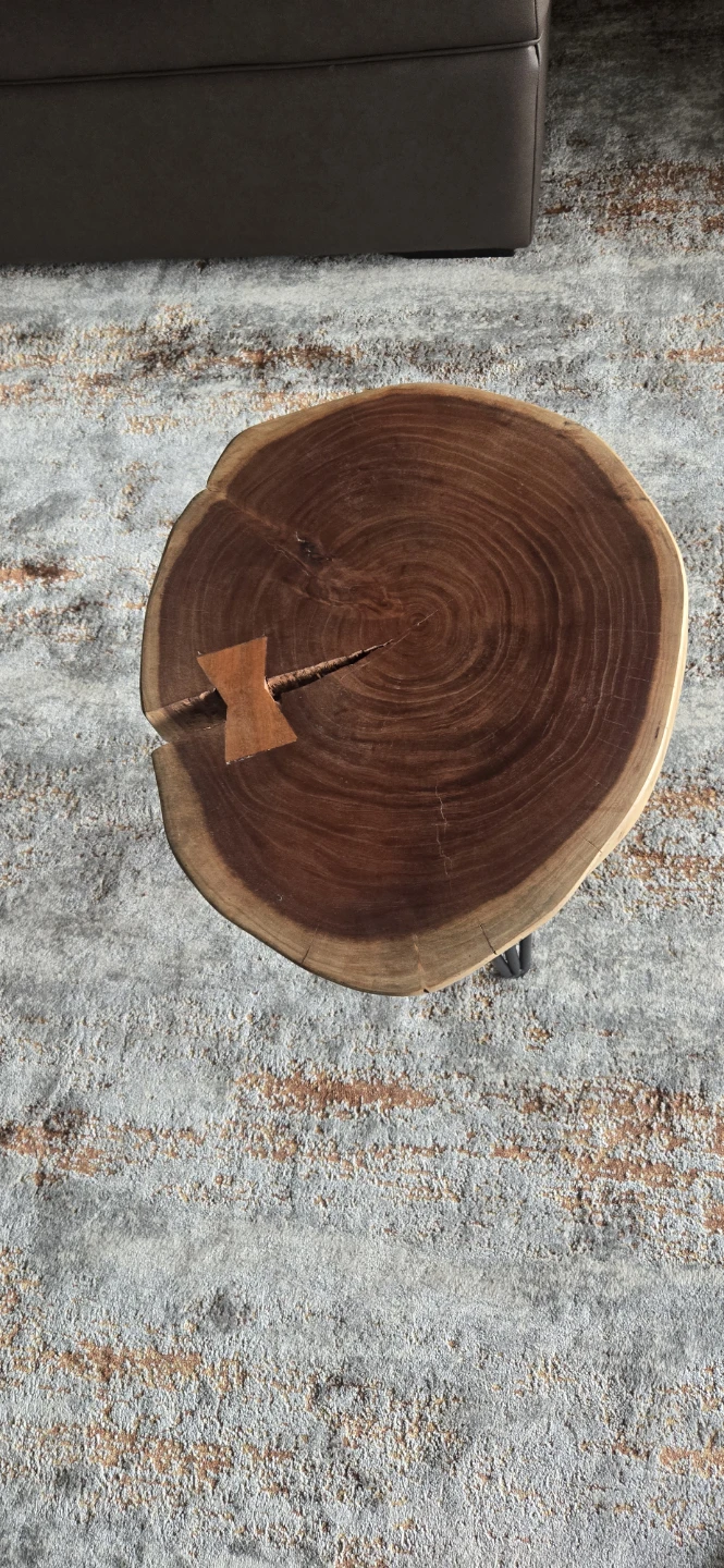 Live Edge Wood Slice Side Table - photo 4