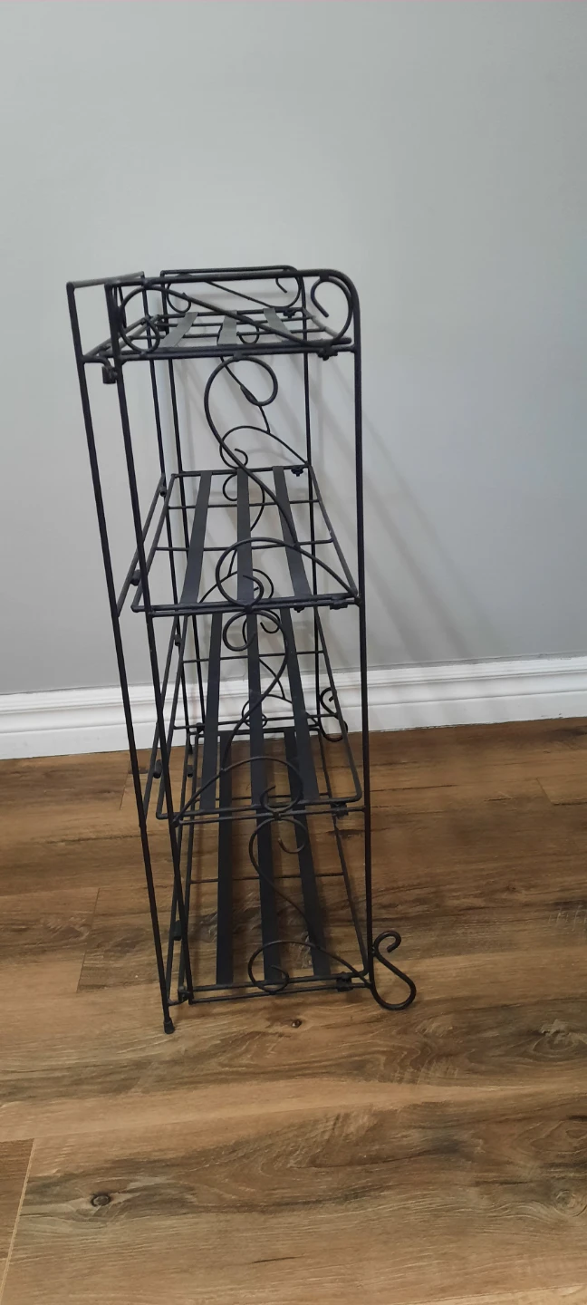 Black Metal 3-Tier Wire Shelf Stand - photo 2