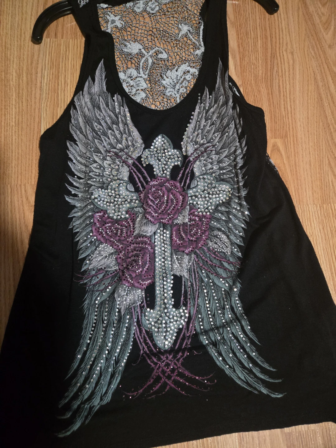 Women's Embellished Cross Tank Top