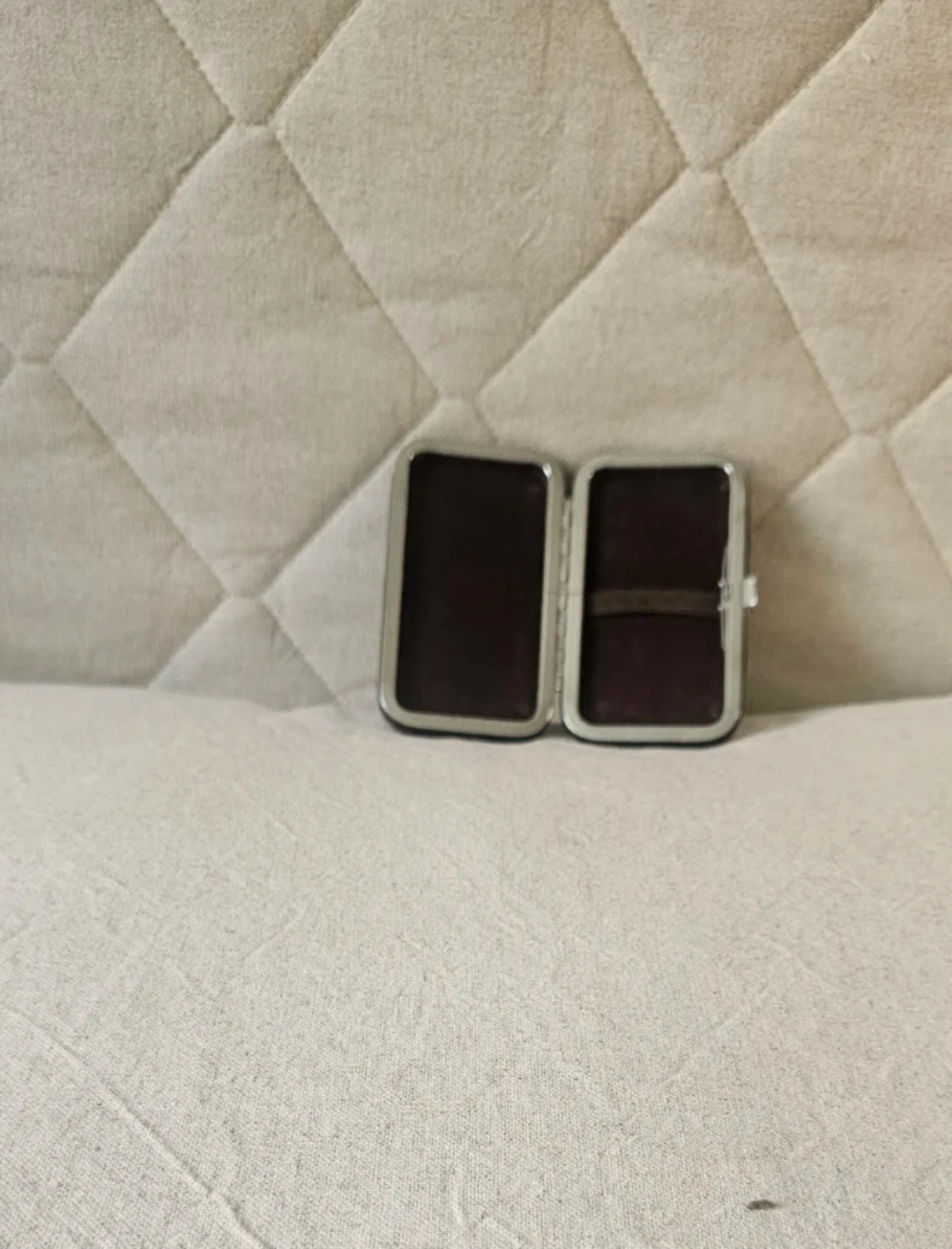 Brown Faux Leather Manicure Set Case