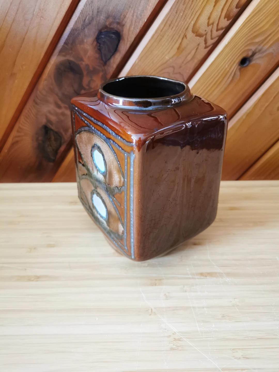 Vintage East Germany Art Pottery Vase MCM - photo 5