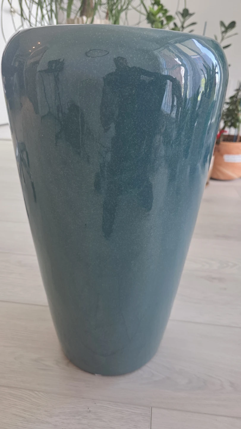 Large Green Decorative Ceramic Planter Pot - photo 3