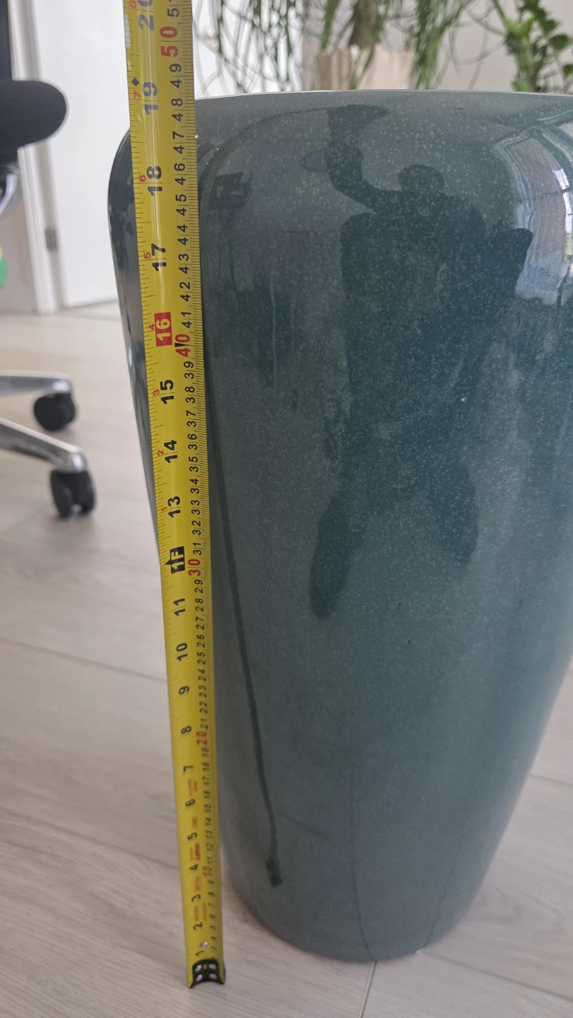 Large Green Decorative Ceramic Planter Pot - photo 4