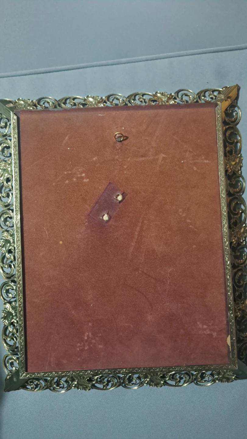 Ornate Gold Tone Metal Photo Frame - photo 3