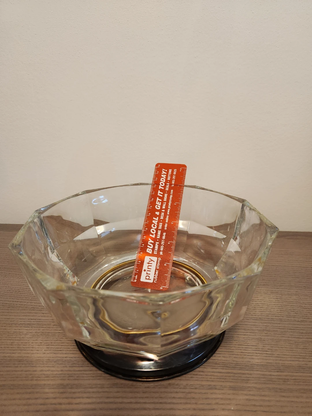 Glass Serving Bowl with Black Base - photo 3